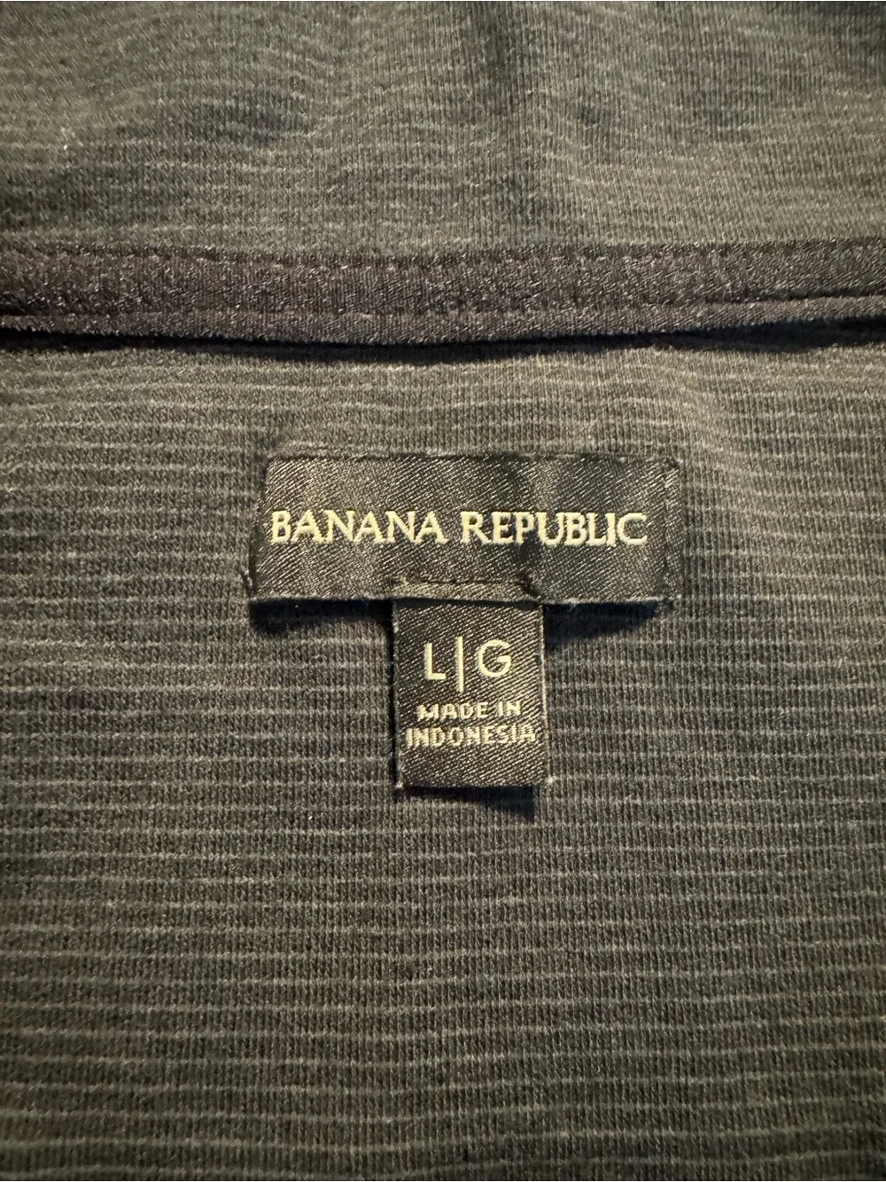 Banana Republic Cotton Men's Quarter-Zip Pullover - Black